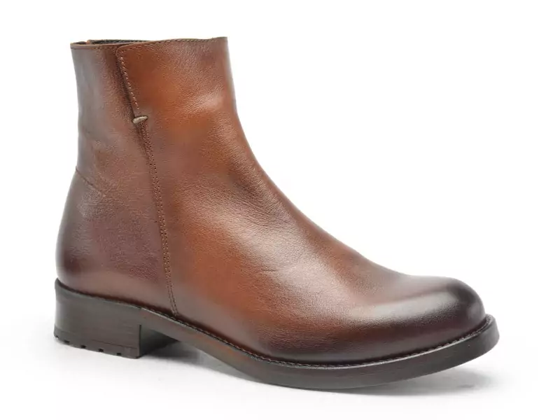 Coco Abricot AMANVILLERS CUIR Marron Boots et Bottines Plates Femme