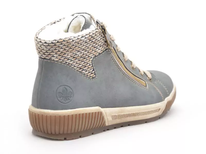 Rieker N0709 Bleu Boots et Bottines Plates Femme