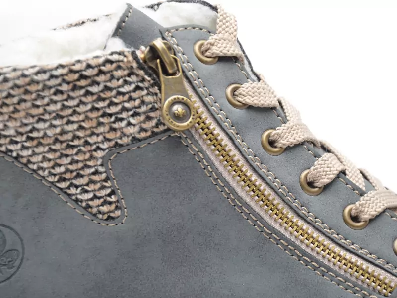 Rieker N0709 Bleu Boots et Bottines Plates Femme