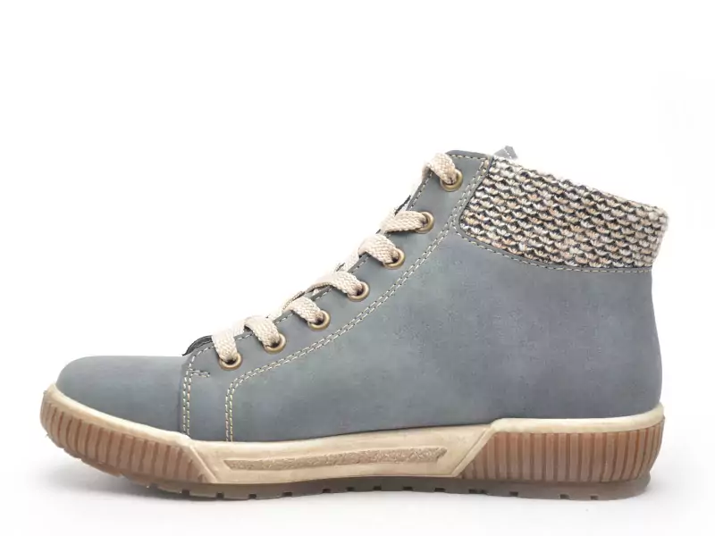 Rieker N0709 Bleu Boots et Bottines Plates Femme