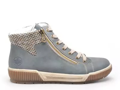 N0709 Bleu Boots et Bottines Plates Femme