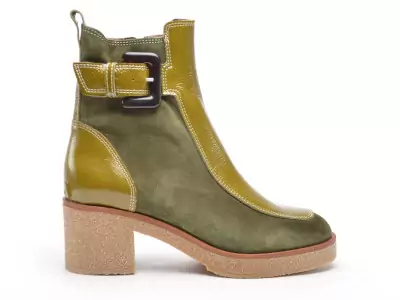 EMOGI Vert Boots et Bottines à Talons Femme