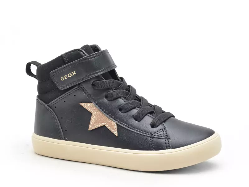 Geox J GISLI GIRL J564NC Noir Baskets Montantes Fille