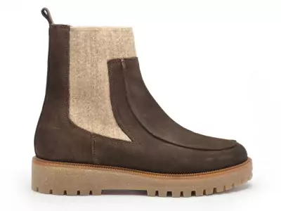 JIJI Marron Boots et Bottines Plates Femme