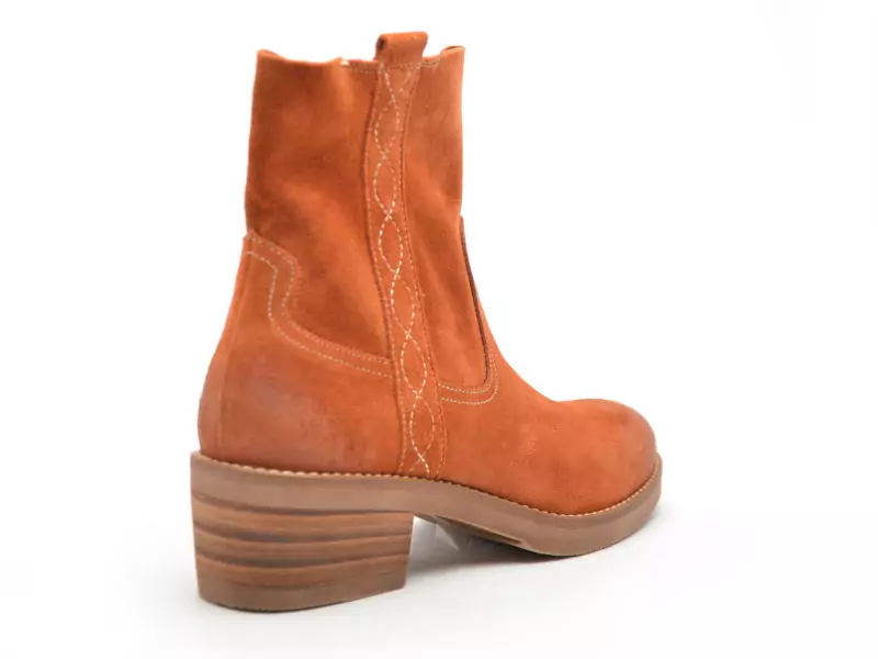 Minka LASARO Orange Boots et Bottines à Talons Femme