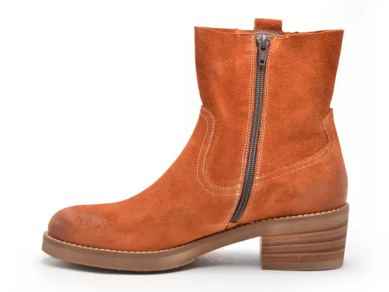 Minka LASARO Orange Boots et Bottines à Talons Femme