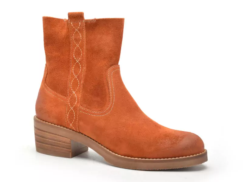 Minka LASARO Orange Boots et Bottines à Talons Femme