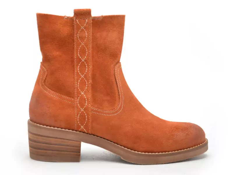 Minka LASARO Orange Boots et Bottines à Talons Femme