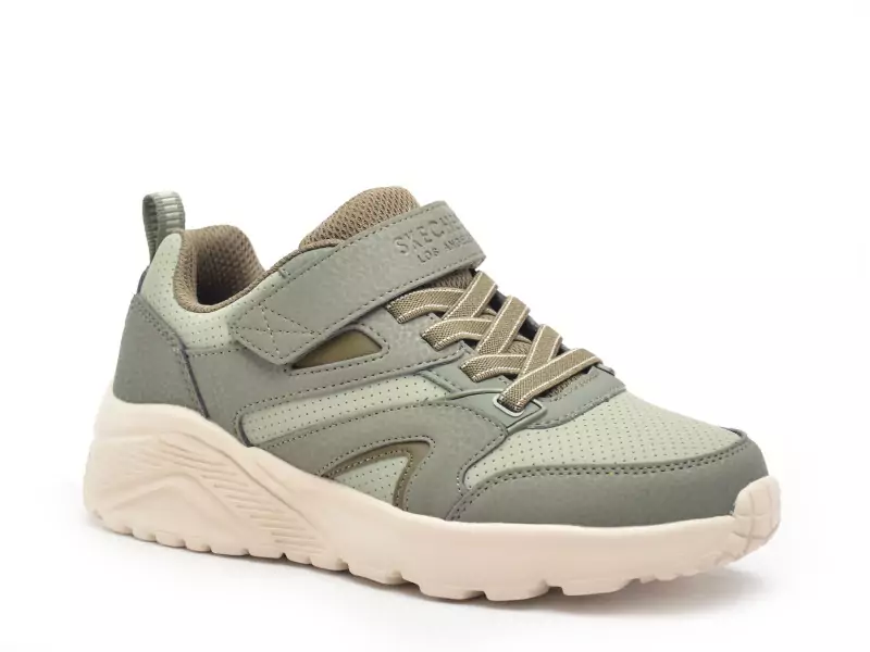 Skechers 403640L Kaki Baskets Basses Garçon