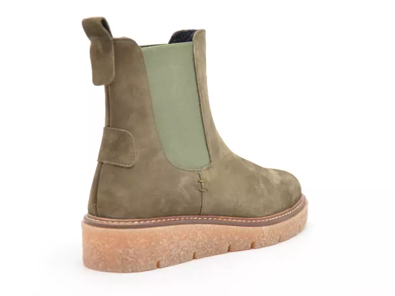 Coco Abricot EBERBACH Kaki Boots et Bottines à Talons Femme