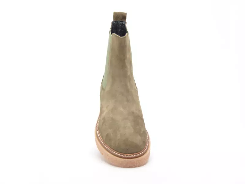 Coco Abricot EBERBACH Kaki Boots et Bottines à Talons Femme