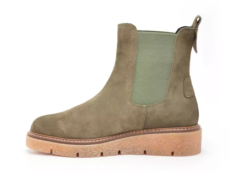 Coco Abricot EBERBACH Kaki Boots et Bottines à Talons Femme