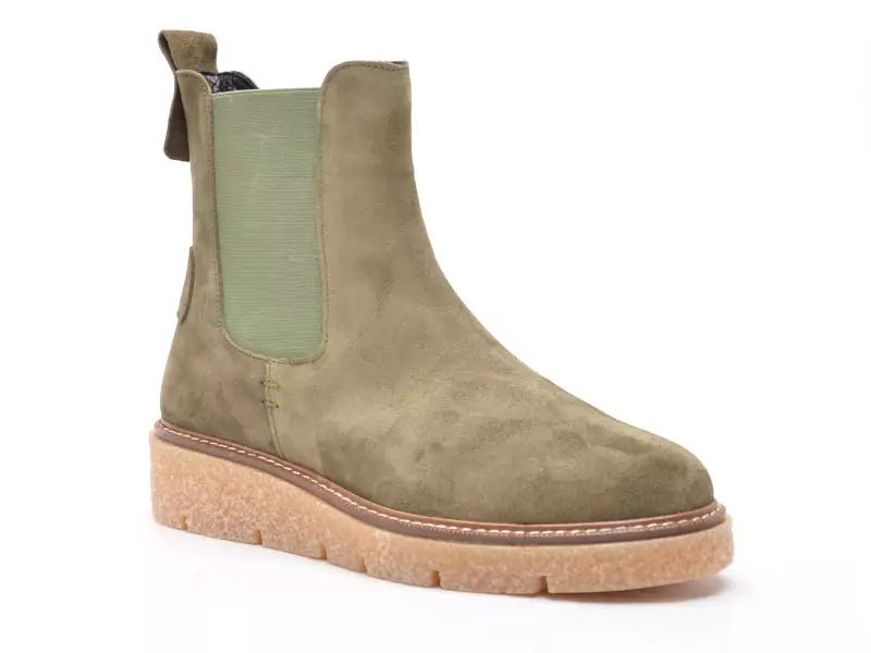 Coco Abricot EBERBACH Kaki Boots et Bottines à Talons Femme