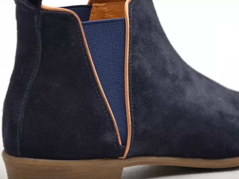 Coco Abricot ESPECHE Bleu Boots et Bottines Plates Femme