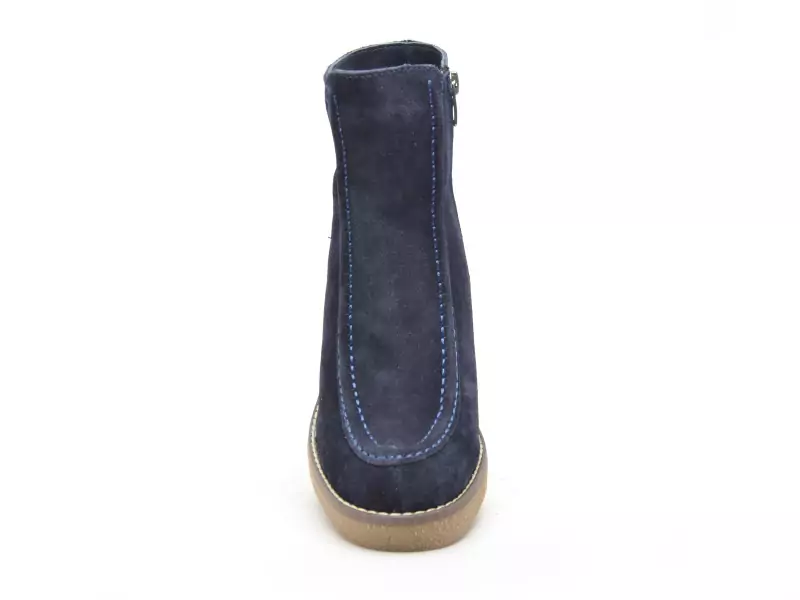 Coco Abricot ESTOHER Bleu Boots et Bottines à Talons Femme