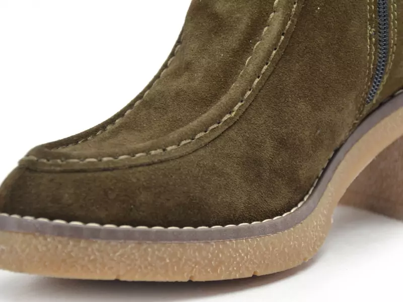 Coco Abricot ESTOHER Kaki Boots et Bottines à Talons Femme
