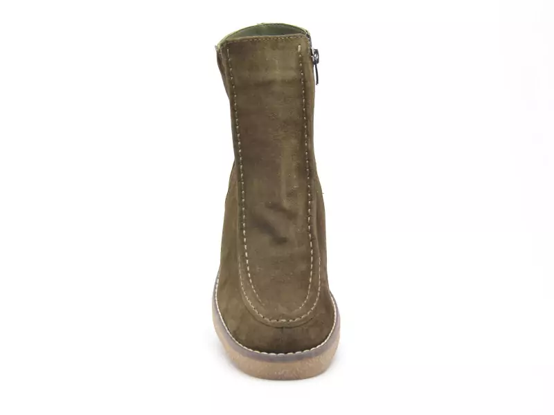 Coco Abricot ESTOHER Kaki Boots et Bottines à Talons Femme