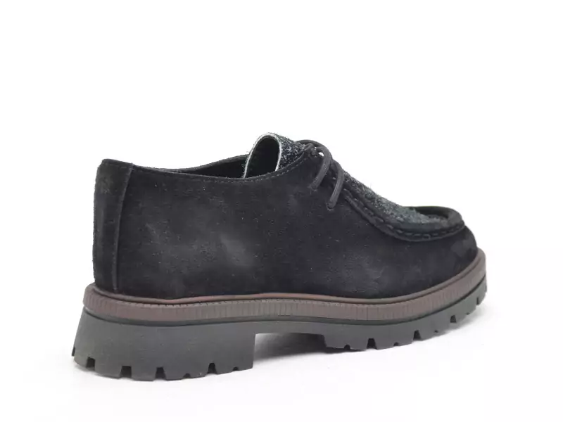 Coco Abricot ECAILLON Noir Mocassins Femme