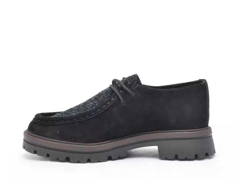 Coco Abricot ECAILLON Noir Mocassins Femme