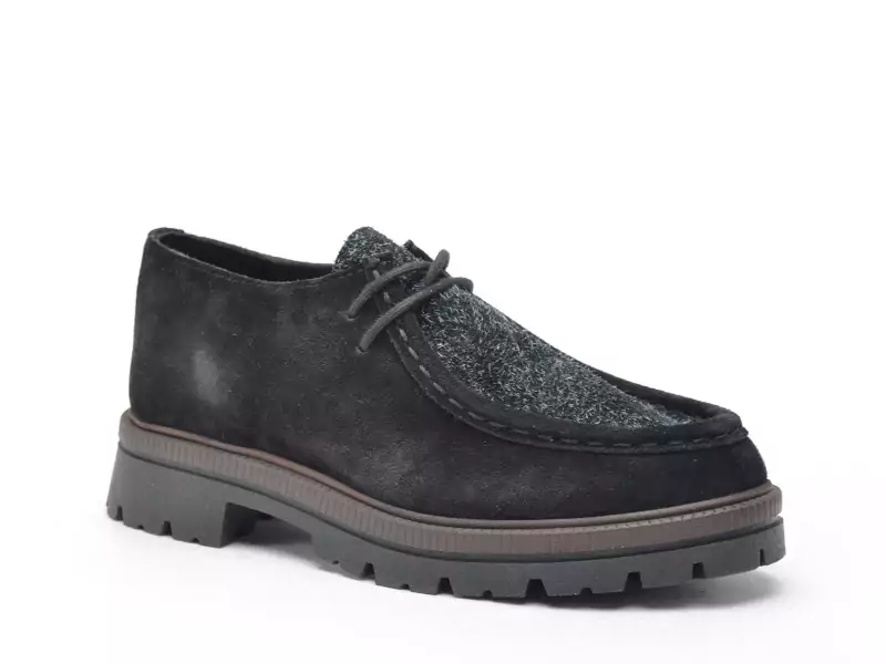 Coco Abricot ECAILLON Noir Mocassins Femme