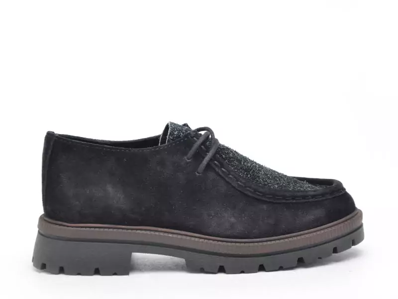 Coco Abricot ECAILLON Noir Mocassins Femme
