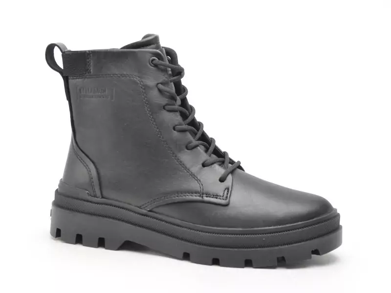 Palladium PALLAGRADE OFFICERL Noir Boots et Bottines Plates Femme