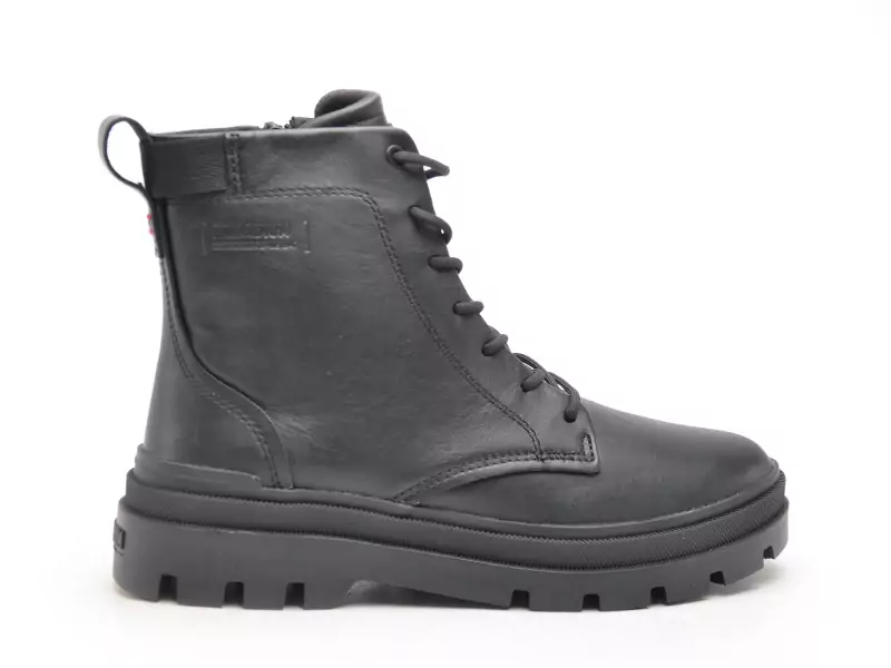 Palladium PALLAGRADE OFFICERL Noir Boots et Bottines Plates Femme
