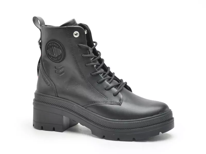 Palladium PALLARISE RANGERL Noir Boots et Bottines à Talons Femme