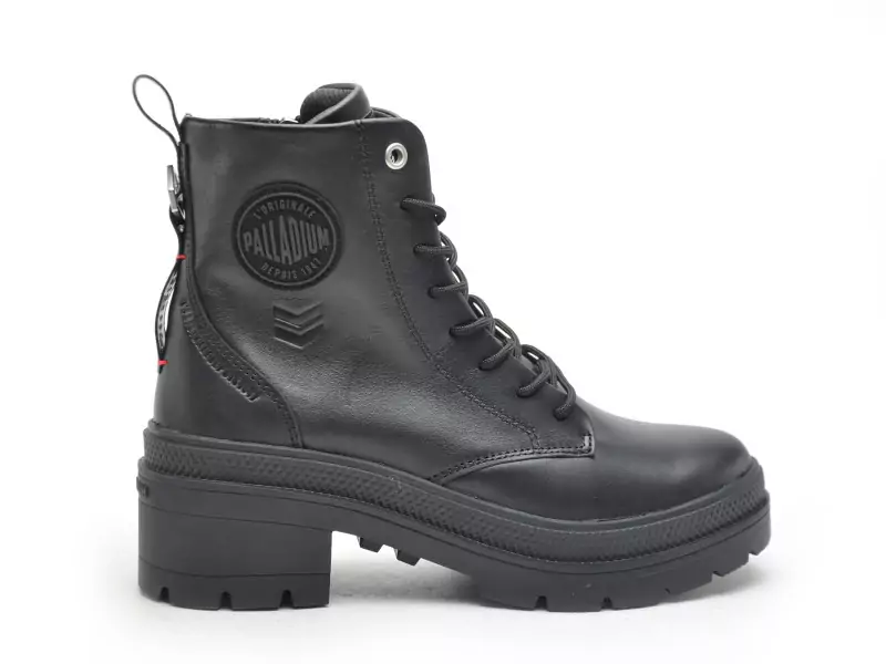 Palladium PALLARISE RANGERL Noir Boots et Bottines à Talons Femme