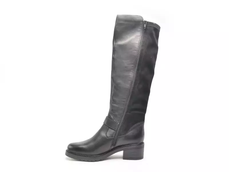 Remonte D1A73 Noir Bottes à Talons Femme