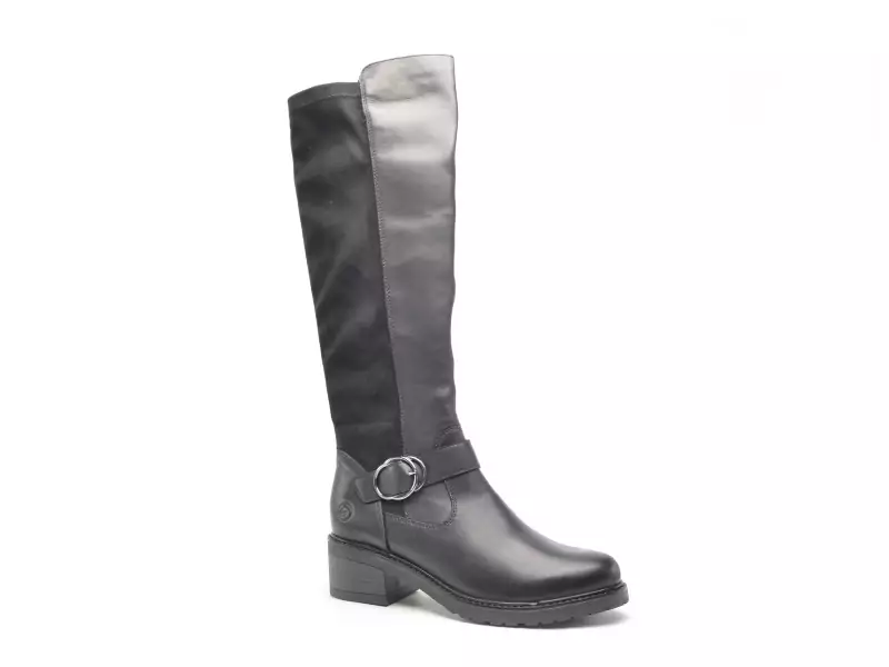 Remonte D1A73 Noir Bottes à Talons Femme