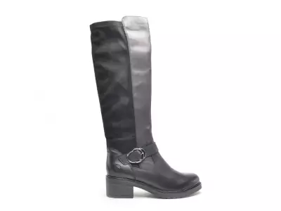 D1A73 Noir Bottes à Talons Femme