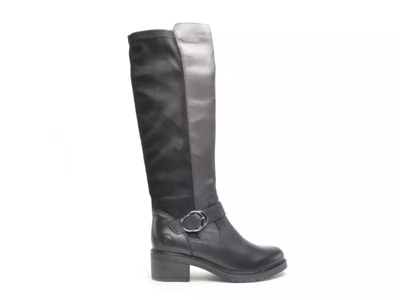 Remonte D1A73 Noir Bottes à Talons Femme