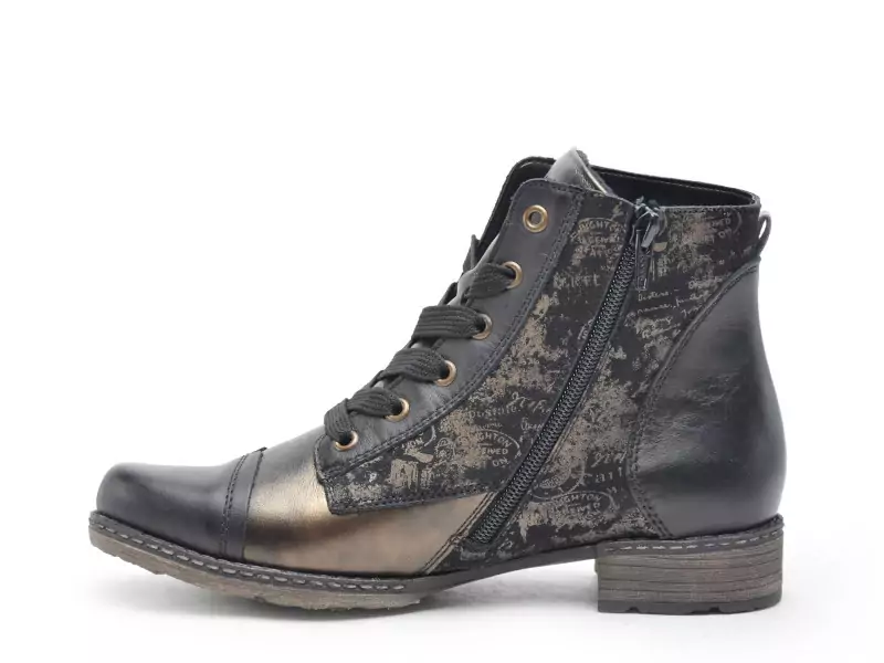 Remonte D4381 Noir Boots et Bottines à Talons Femme