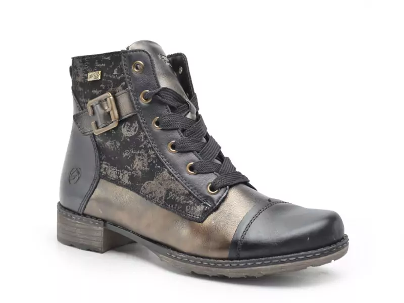 Remonte D4381 Noir Boots et Bottines à Talons Femme