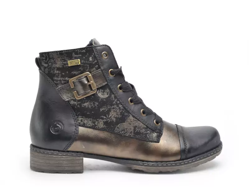 Remonte D4381 Noir Boots et Bottines à Talons Femme