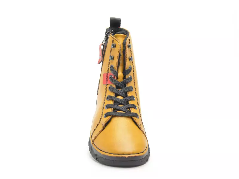 Rieker 55024 Jaune Boots et Bottines Plates Femme
