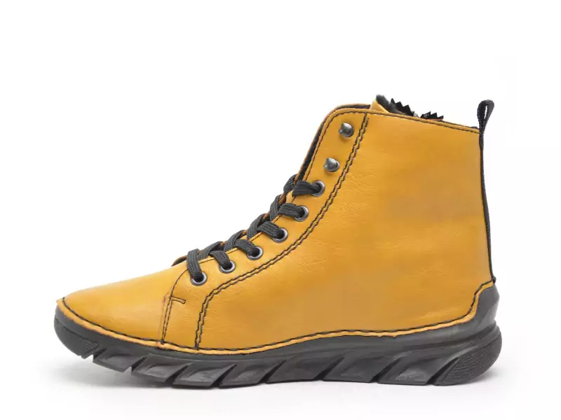 Rieker 55024 Jaune Boots et Bottines Plates Femme