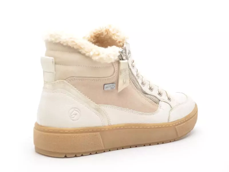 Remonte D2T72 Beige Boots et Bottines Plates Femme