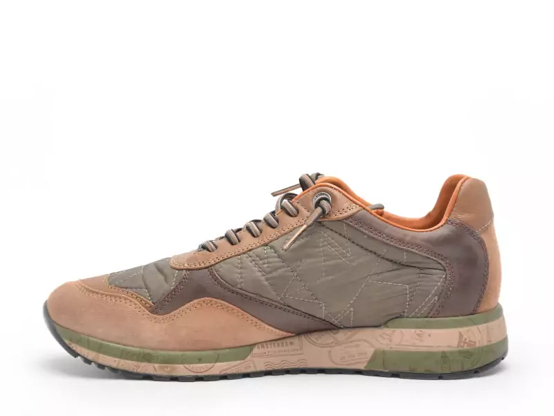 Cetti C848XL Kaki Baskets Basses Homme
