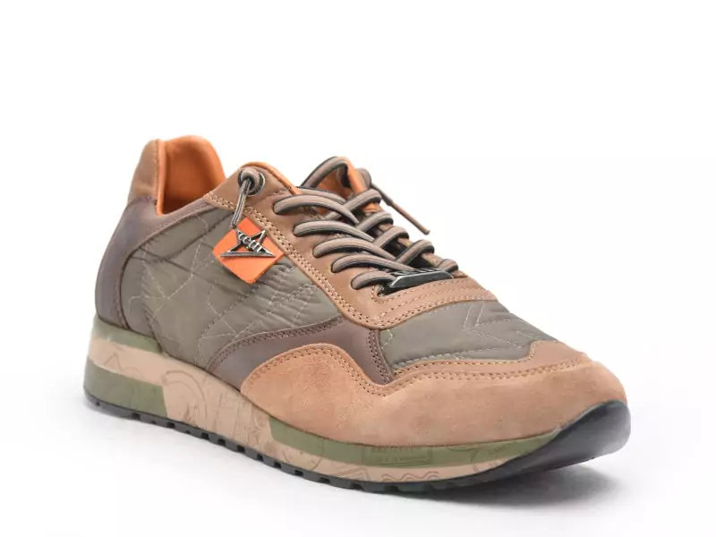 Cetti C848XL Kaki Baskets Basses Homme