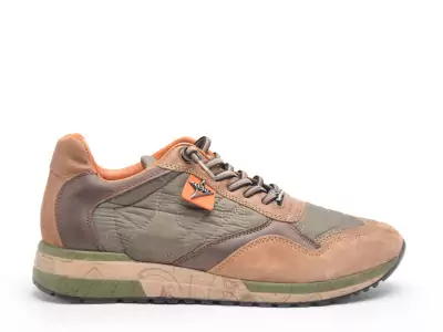 C848XL Kaki Baskets Basses Homme