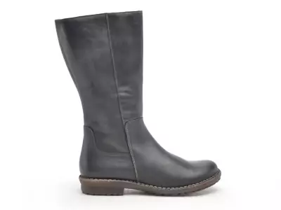 4018 Noir Bottes Plates Femme