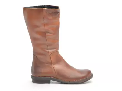 4018 Marron Bottes Plates Femme