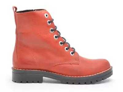 7240 Orange Boots et Bottines Plates Femme