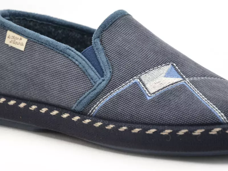 La Maison De L Espadrille Charentaises 6861 8 Bleu Chaussons Homme