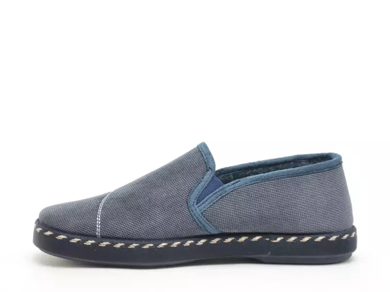 La Maison De L Espadrille Charentaises 6861 8 Bleu Chaussons Homme