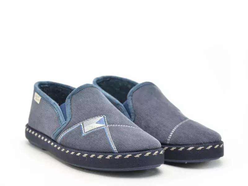 La Maison De L Espadrille Charentaises 6861 8 Bleu Chaussons Homme