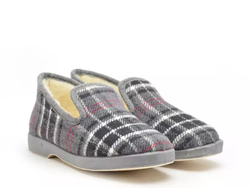 La Maison De L Espadrille Charentaises 7672 8 Gris Chaussons Homme
