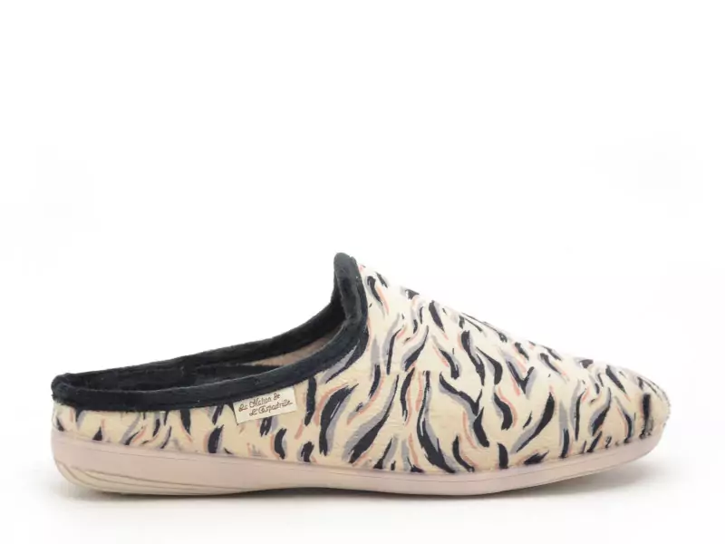 La Maison De L Espadrille Chaussons 6222 8 Noir Chaussons Femme